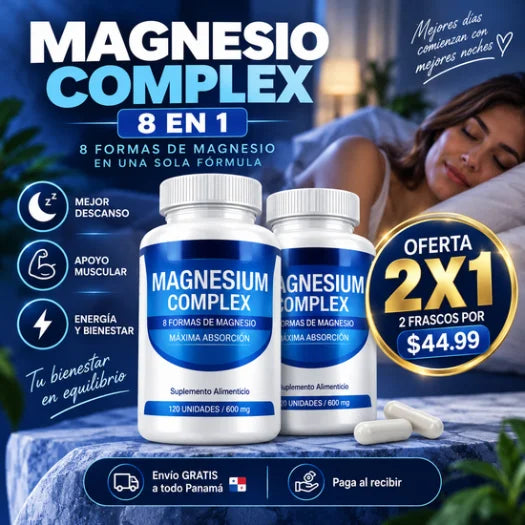 Magnesio Complex 8en1 ¡PROMOCIÓN 2X1!